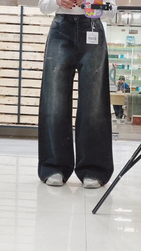 شلوار بگ زغالی