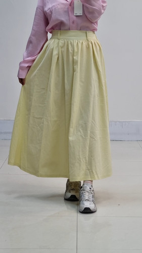 دامن طرح زارا قد۹۰ فری سایز لیمویی