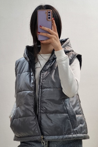 پافر کلاه دار قد۵۰ طوسی