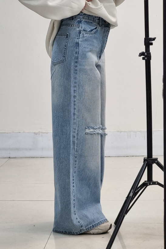 شلوار فول بگ یخی زاپدار