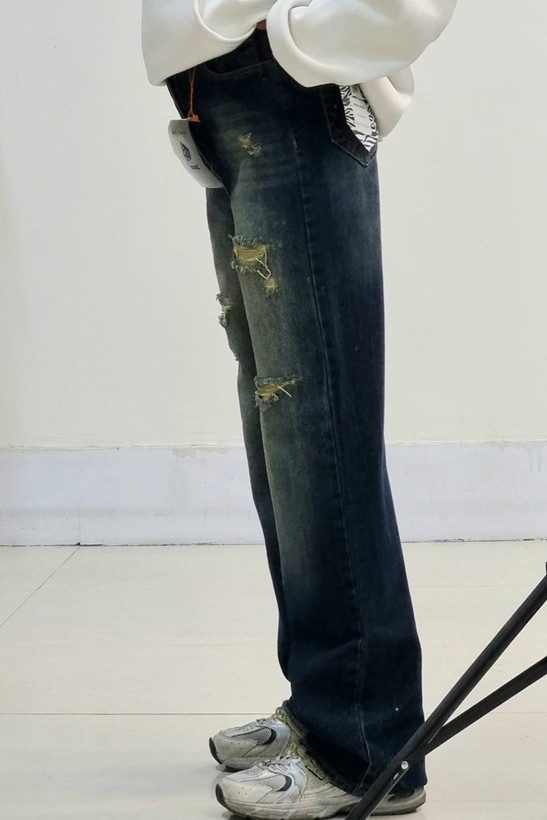 شلوار بگ آبی تیره