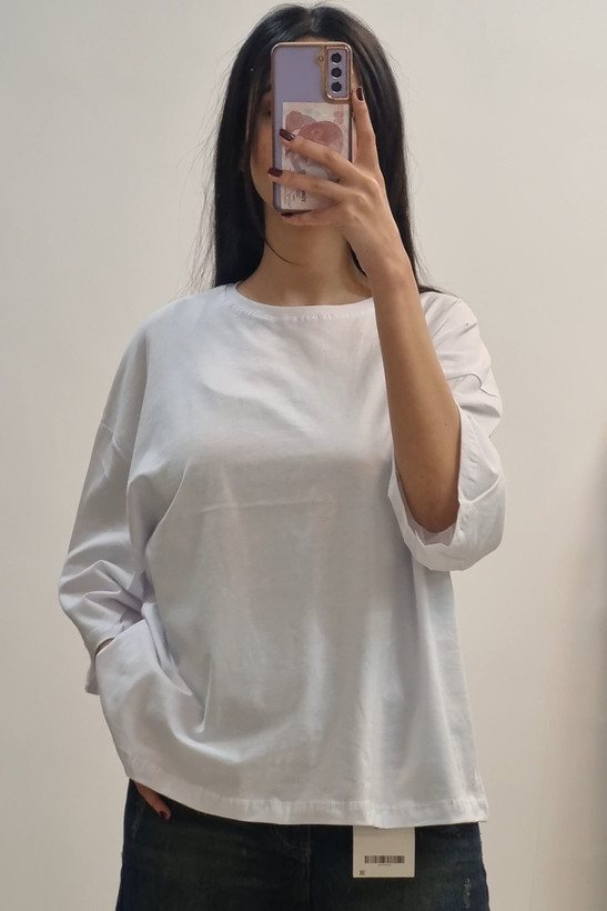 تیشرت لانگ سفید