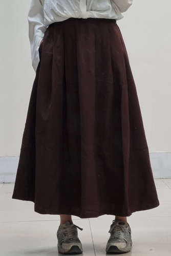 دامن طرح زارا قد۹۰ فری سایز قهوه ای